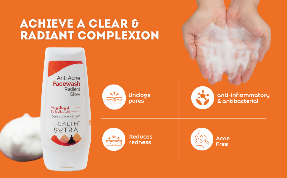 Advanced Daily Skin Health Kit with Anti Acne Facewash, Hyaluronic Sunscreen, Face Serum, Retinol Night Cream